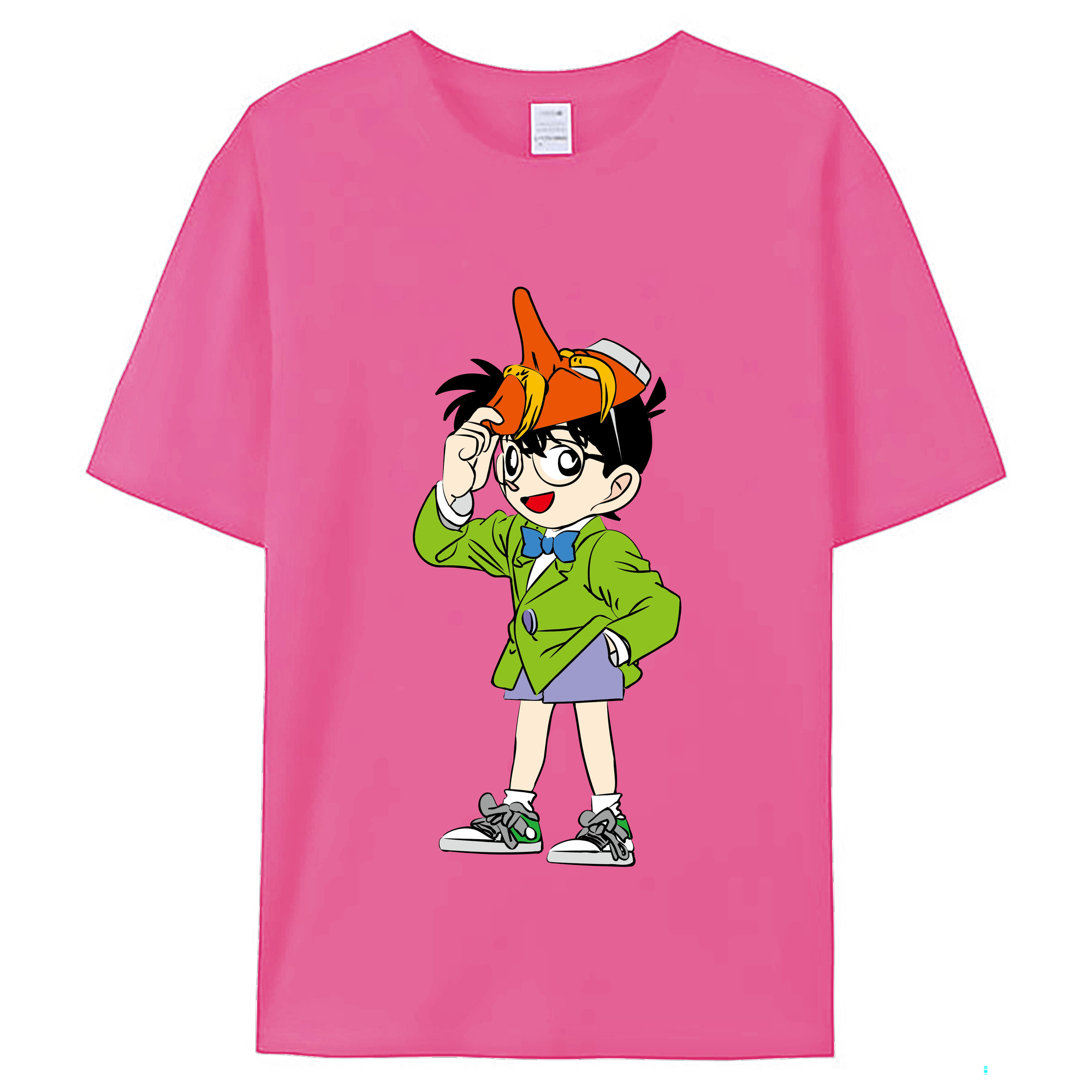 （画像用） 名探偵コナン 江戸川 コナン Detective Conan Conan Edogawa レディースカジュアルプリントTシャツ（綿100％）